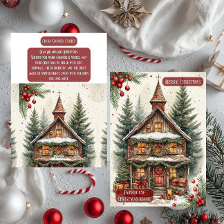 Cartes Pour Fêtes Annuelles Rustic Farmhouse Magic Christmas Cottage Decor