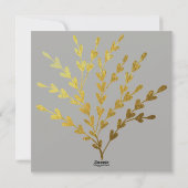 Cartes Pour Fêtes Annuelles Rustic Gold Leaf photo Joyeux Noël (Dos)