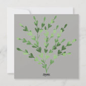 Cartes Pour Fêtes Annuelles Rustic Green Leaf Photo Joyeux Noël (Dos)