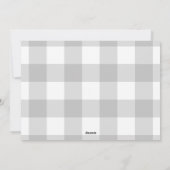 Cartes Pour Fêtes Annuelles Rustic Grey En vichy Joyeux Noël (Dos)