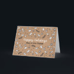 Cartes Pour Fêtes Annuelles Rustic Kraft Paper Doodle Holiday<br><div class="desc">Send your holiday greetings dans un style moderne. The inside is fully customizable for a personal holiday message. � 2birdstone 2014</div>