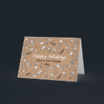 Cartes Pour Fêtes Annuelles Rustic Kraft Paper Doodle Holiday<br><div class="desc">Send your holiday greetings dans un style moderne. The inside is fully customizable for a personal holiday message. � 2birdstone 2014</div>