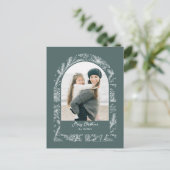 Cartes Pour Fêtes Annuelles Rustic Line Drawn Christmas Botanical Arch 1-Photo (Debout devant)