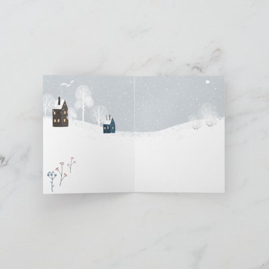 Cartes Pour Fêtes Annuelles Rustic Nordic Great White (Intérieur)