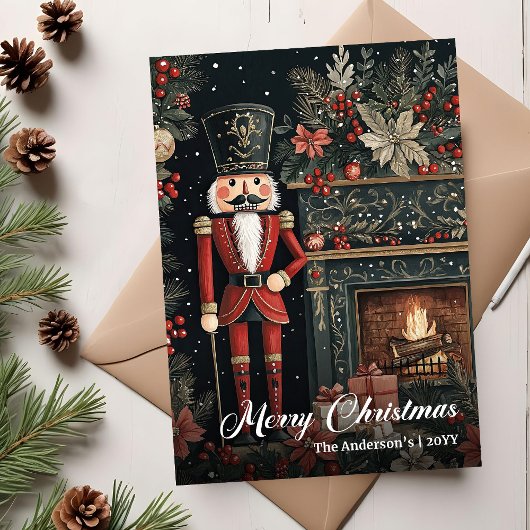 Cartes Pour Fêtes Annuelles Rustic old fashioned Christmas nutcracker charm