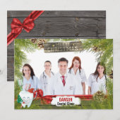 Cartes Pour Fêtes Annuelles Rustic Pine Dentist Photo Salutation d'entreprise (Devant / Derrière)