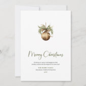Cartes Pour Fêtes Annuelles Rustic Pine Wreath Script Font Christmas Greeting  (Devant)