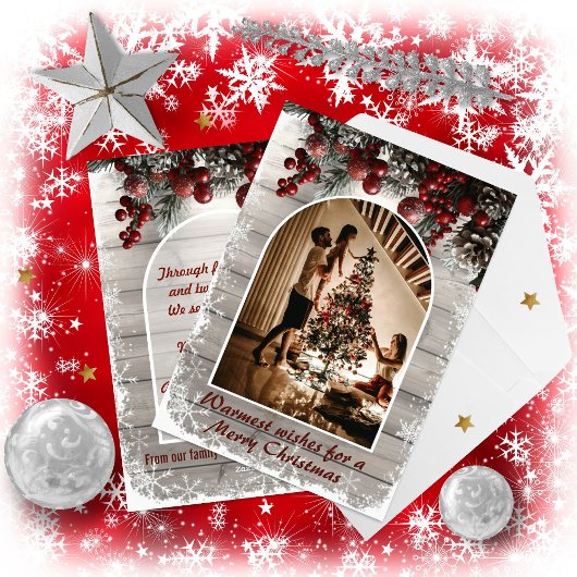 Cartes Pour Fêtes Annuelles Rustic Reflections Christmas Photo