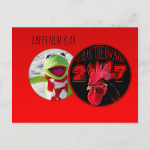 Cartes Pour Fêtes Annuelles Rustic Rooster Year 2017 Add your image