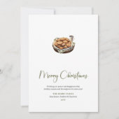 Cartes Pour Fêtes Annuelles Rustic Script Font Botanical Christmas Greeting (Devant)