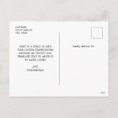 Cartes Pour Fêtes Annuelles Rustic Thanksgiving Photo (Dos)