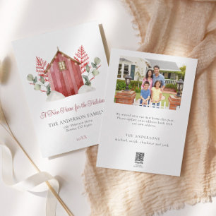 Cartes Pour Fêtes Annuelles Rustic Une nouvelle maison pour les fêtes   Noël