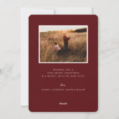 Cartes Pour Fêtes Annuelles Rustic Winter Boughs Golden Joy Photo Holiday Card (Dos)