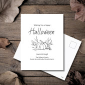 Cartes Pour Fêtes Annuelles Rustique Automne Citrouille Typographie simple Hal
