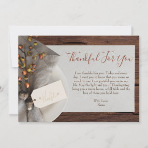 Cartes Pour Fêtes Annuelles Rustique Autumn Table Setting Thanksgiving Dîner