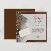 Cartes Pour Fêtes Annuelles Rustique Autumn Table Setting Thanksgiving Dîner (Devant / Derrière)