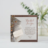 Cartes Pour Fêtes Annuelles Rustique Autumn Table Setting Thanksgiving Dîner (Debout devant)