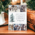 Cartes Pour Fêtes Annuelles Rustique Blue Winter neigeux Pins Noël 5 photos<br><div class="desc">Préparez-vous à répandre un peu de joie de vacances avec notre Carte de voeux de Noël! Cette carte est dotée d'un modèle de grille 5 photos, vous permettant de partager vos souvenirs préférés. Il présente un pin de Noël bleu et vert glacé peint à la main avec des pointes enneigées...</div>