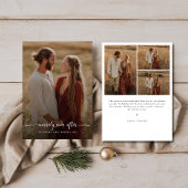 Cartes Pour Fêtes Annuelles Rustique Bohème Écriture Manuscrite Heureusement À