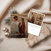 Cartes Pour Fêtes Annuelles Rustique Bohème Écriture Manuscrite Heureusement À