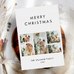Cartes Pour Fêtes Annuelles Rustique Chic Simple Budget Minimal Photo de Noël<br><div class="desc">Rustique Chic Simple Budget Minimal Photo de Noël Carte de vacances</div>