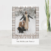 Cartes Pour Fêtes Annuelles Rustique Classy Élégant Motif Plaid (Devant)