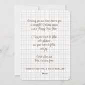 Cartes Pour Fêtes Annuelles Rustique Classy Élégant Motif Plaid (Dos)