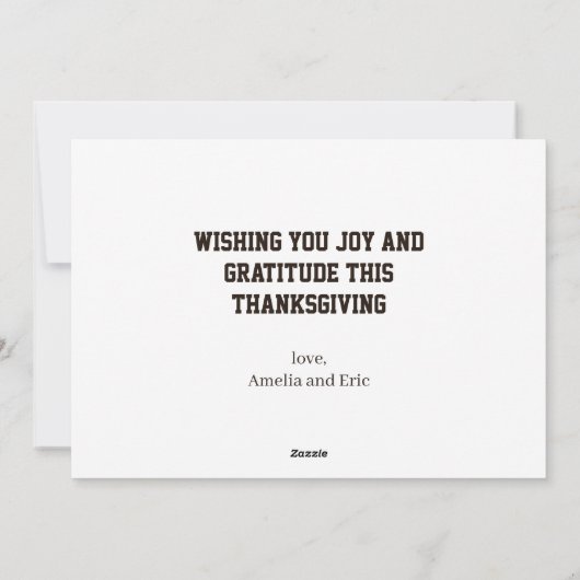 Cartes Pour Fêtes Annuelles Rustique Élégant Gentil Grateful Blessé Harvest (Dos)