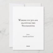 Cartes Pour Fêtes Annuelles Rustique Élégant Gentil Grateful Blessé Harvest (Dos)