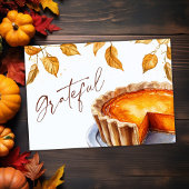 Cartes Pour Fêtes Annuelles Rustique Élégant Grateful Fall Thanksgiving