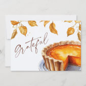 Cartes Pour Fêtes Annuelles Rustique Élégant Grateful Fall Thanksgiving (Devant)