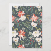 Cartes Pour Fêtes Annuelles Rustique Floral Wreath Photo Joyeux Noël (Dos)