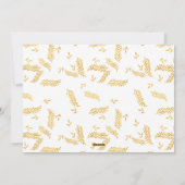 Cartes Pour Fêtes Annuelles Rustique Gold Foil Branch Photo de Noël (Dos)