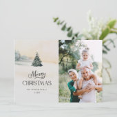 Cartes Pour Fêtes Annuelles Rustique Joyeux Noël Photo (Debout devant)