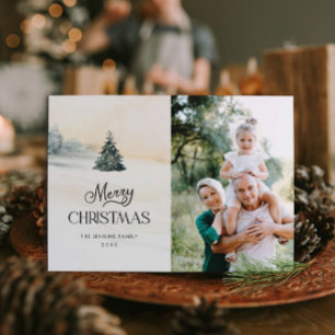 Cartes Pour Fêtes Annuelles Rustique Joyeux Noël Photo