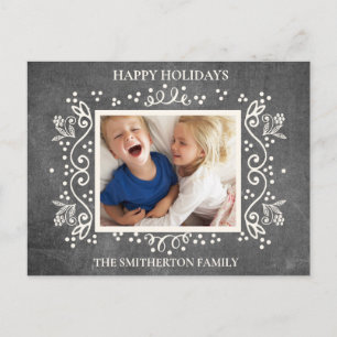 Cartes Pour Fêtes Annuelles Rustique Joyeux Noël Tableau Noir Vintage Photo