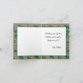 Cartes Pour Fêtes Annuelles Rustique Kraft Nordic Sweater Green Animaux d'hive (Intérieur)