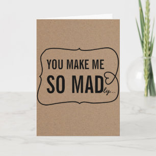 Cartes Pour Fêtes Annuelles Rustique Kraft Papier Funny Valentines Jour