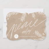 Cartes Pour Fêtes Annuelles Rustique Paix Et Joie Écriture Manuelle Script Ent (Devant)