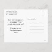 Cartes Pour Fêtes Annuelles Rustique Pays Style Photo Bleu Bois Planche Imprim (Dos)