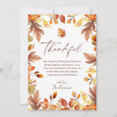 Cartes Pour Fêtes Annuelles Rustique Thanksgiving Automne automne Merci (Devant)