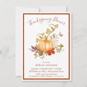 Cartes Pour Fêtes Annuelles Rustique Thanksgiving Autumn Citrouille Patch Gour (Devant)