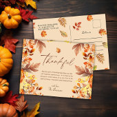 Cartes Pour Fêtes Annuelles Rustique Thanksgiving Fall Grâces