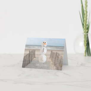 Cartes Pour Fêtes Annuelles Sable Dollar Snowman