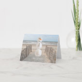 Cartes Pour Fêtes Annuelles Sable Dollar Snowman (Devant)