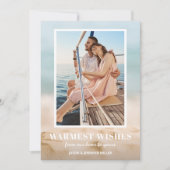 Cartes Pour Fêtes Annuelles Sable et plage de mer Photo Noël (Devant)