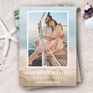 Cartes Pour Fêtes Annuelles Sable et plage de mer Photo Noël