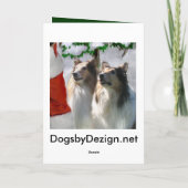 Cartes Pour Fêtes Annuelles Sable Rough Collie Cadeaux de Noël (Dos)