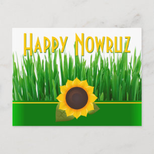 Cartes Pour Fêtes Annuelles Sabzeh vert Tournesol Nouvel An iranien Nowruz