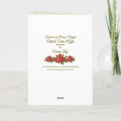 Cartes Pour Fêtes Annuelles Sacred Heart de Jésus (Dos)